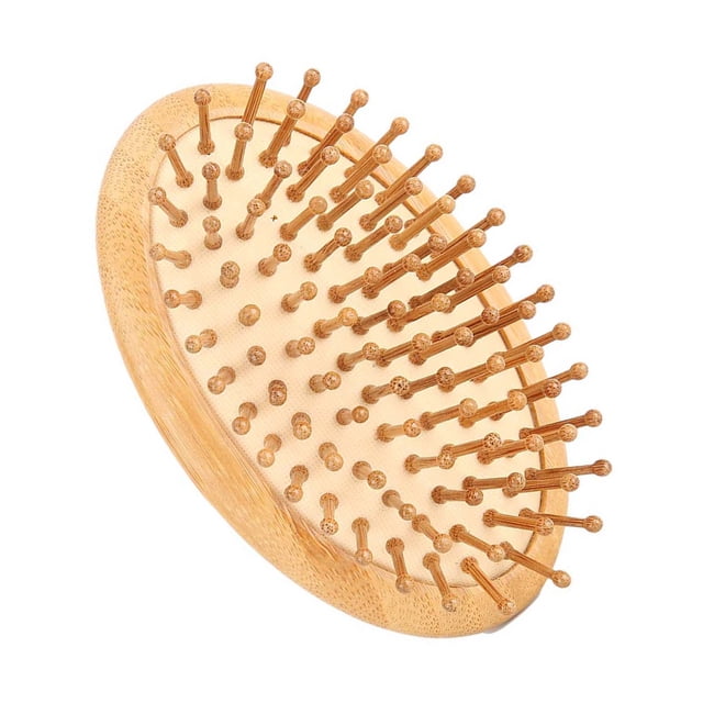 Peine de Madera para Masaje del Cuero Cabelludo, Estimula el Cuero Cabelludo, Promueve La Circulación, Para Todo Tupo de Cabello, Cabello Húnmedo y Selo, Diseño Ergonímico,