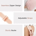 thumbnail image 6 of RSAquar Belt Bag Fanny Packs for Women and Men with Adjustable Waist and Crossbody Strap for Walking, Hiking, Running Workouts, and Daily Travel, Cute Designer Fashion, Rose Gold, 6 of 7