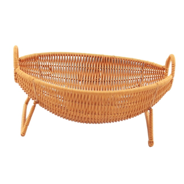 Cesta de frutas en forma de cuna, cesta de verduras, cesta tejida decorativa, cesta de almacenamiento para mesa de centro, inauguración de