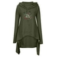 thumbnail image 4 of VEKDONE Christmas Hoodie Sweatshirts for Women 2025 Clearance Sale Trendy Print Long Sleeve Pullover Blouse Casual Medieval Vintage Tops with Pockets Iregular Hem Cloak Robe, 4 of 4