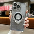 thumbnail image 2 of Feishell for iPhone 11 Pro Case with Magnetic Ring Stand [Compatible with MagSafe] Luxury Glitter Bling Sparkle Four Corner Shockproof Cover for Women Girls For iPhone 11 Pro, Silver, 2 of 13