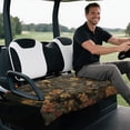 thumbnail image 5 of XYZCANDO Hunting Camo Leaf Golf Cart Seat Cover | 4 Storage Pockets, Non-Slip Washable Terry Cloth For 2-Seat Golf Carts, 5 of 8