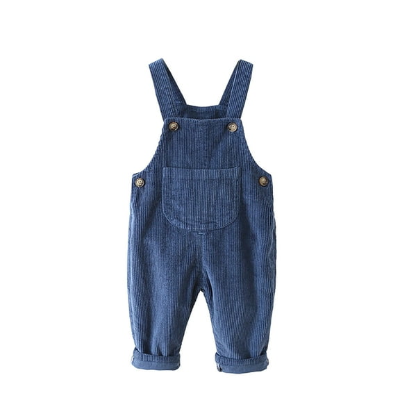 DHFJKG Boy Girl Kids Corduroy Overalls Solid Color Adjustable Straps Bib Pants For Infant Toddlers Winter Cute Suspender Trousers