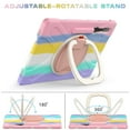 thumbnail image 4 of Dteck Case for Samsung Galaxy Tab S8 Ultra 14.6-inch,Heavy Duty Armor Rugged Case Shockproof Rubber 3-Layer Protection Handle Kickstand Shoulder Strap for Galaxy Tab S8 Ultra 14.6" X900 X906,Colorful, 4 of 11