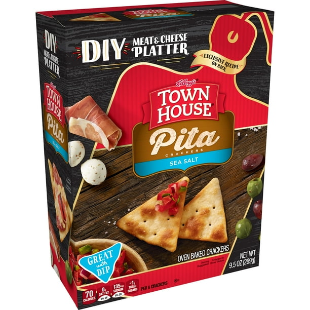 Keebler Town House Pita, Crackers, Sea Salt, 9.5 Oz - Walmart.com ...