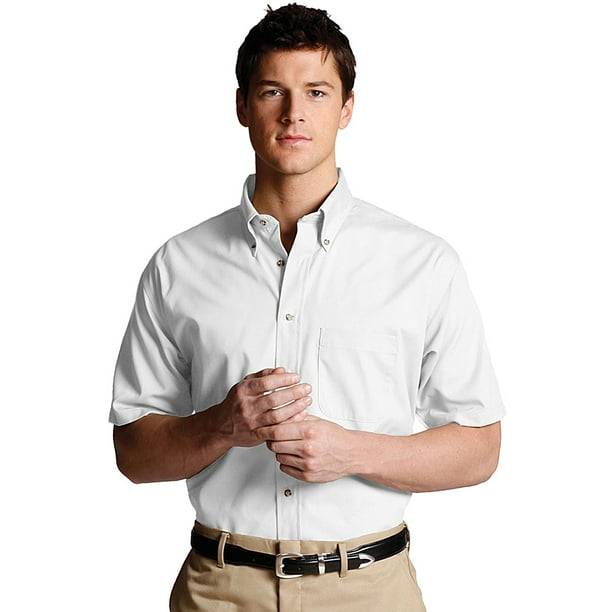 Edwards Garment Men's Big And Tall Button Down Poplin Shirt, WHITE, 6XLT