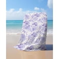 thumbnail image 4 of Purple Floral Beach Towels Oversized Super Absorbent, Hydrangeas Flower Spring Summer Botanical Lightweight Bath Towel Quick Dry Sets For Bathroom/Pool/Rv Camping/Beach Play/Gym Room/Picnic 31"x62", 4 of 8