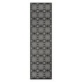 thumbnail image 2 of World Rug Gallery Transitional Geometric Textured Flat Weave Indoor/Outdoor Area Rug - BLACK 2'x7', 2 of 9