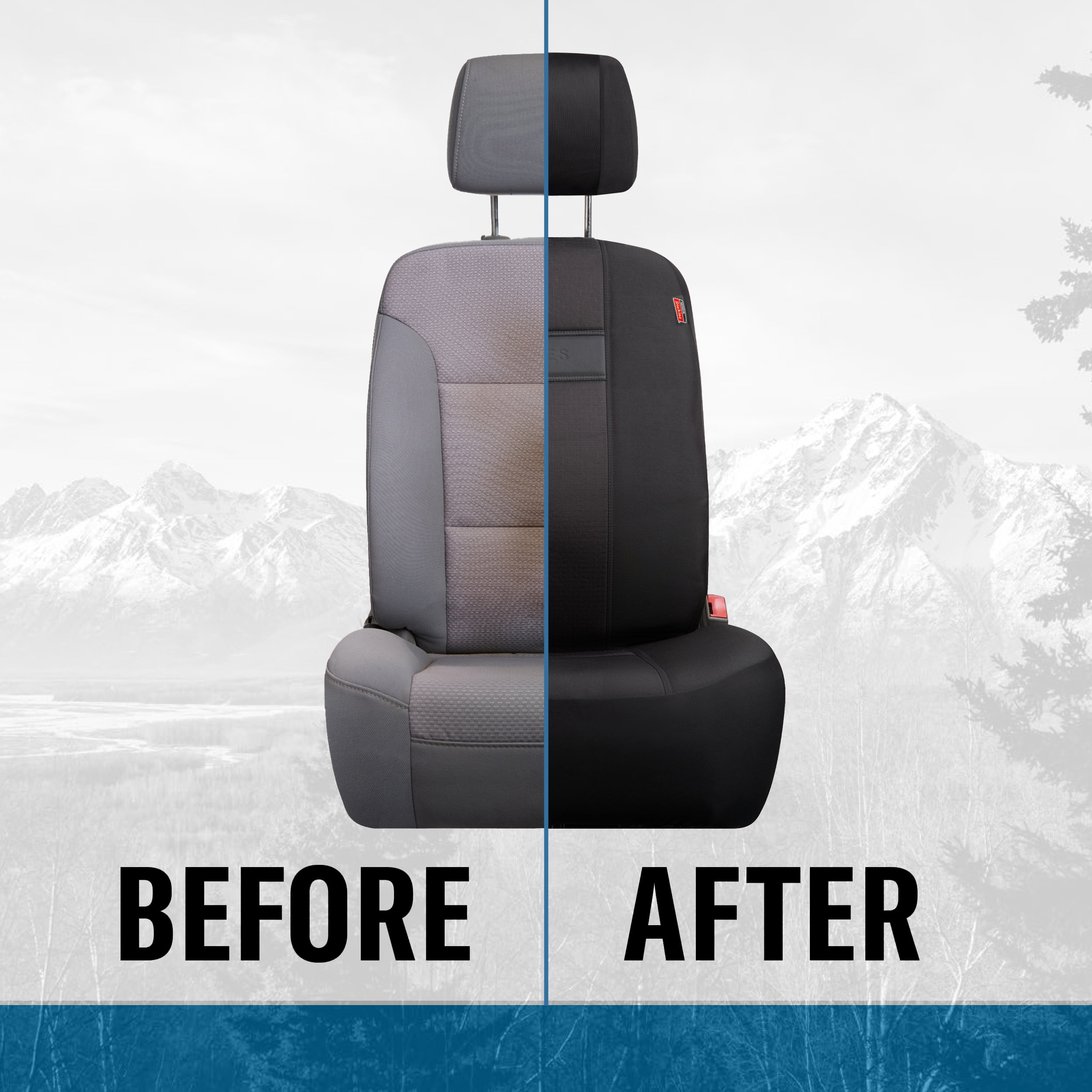 Genuine Dickies 2 Piece Premium Truck Ortega Black Seat Covers, 43608WDC