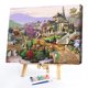 thumbnail image 2 of Cuadros Decorativos Kit de pintura por números DIY paisaje mano aceite arte imagen artesanía decoración de pared (3) Wdftyju de costura negro 4 estilos, 2 of 9