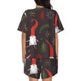 thumbnail image 3 of Bixox Women's Cute Christmas Gnomes Printed Pajama Set 2 Piece Lounge Set Top and Shorts Soft Pajamas, Shorts with Pockets, 3 of 7