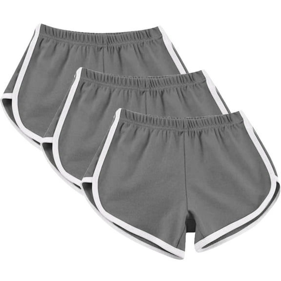 Npasoilc 3Pcs Plus Size Shorts for Women Yoga Gym Sport Shorts Yoga Dance Short Running Shorts Summer Shorts