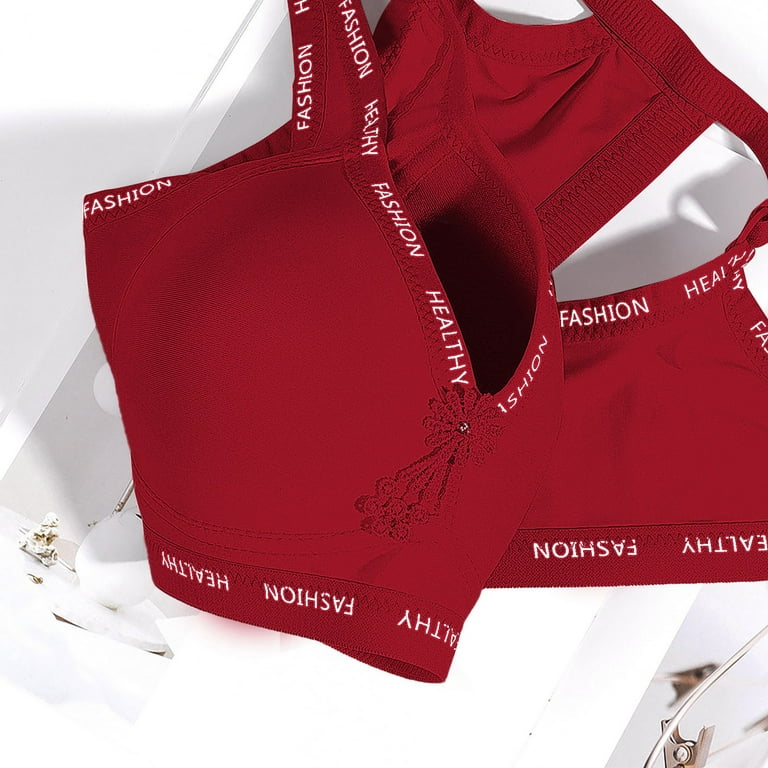 2DXuixsh Y Back Sports Bra Good Selling Classic Breathable Bra Set  Underwear Lingerie for Women Underwear Women Push up Bras Red Size 38
