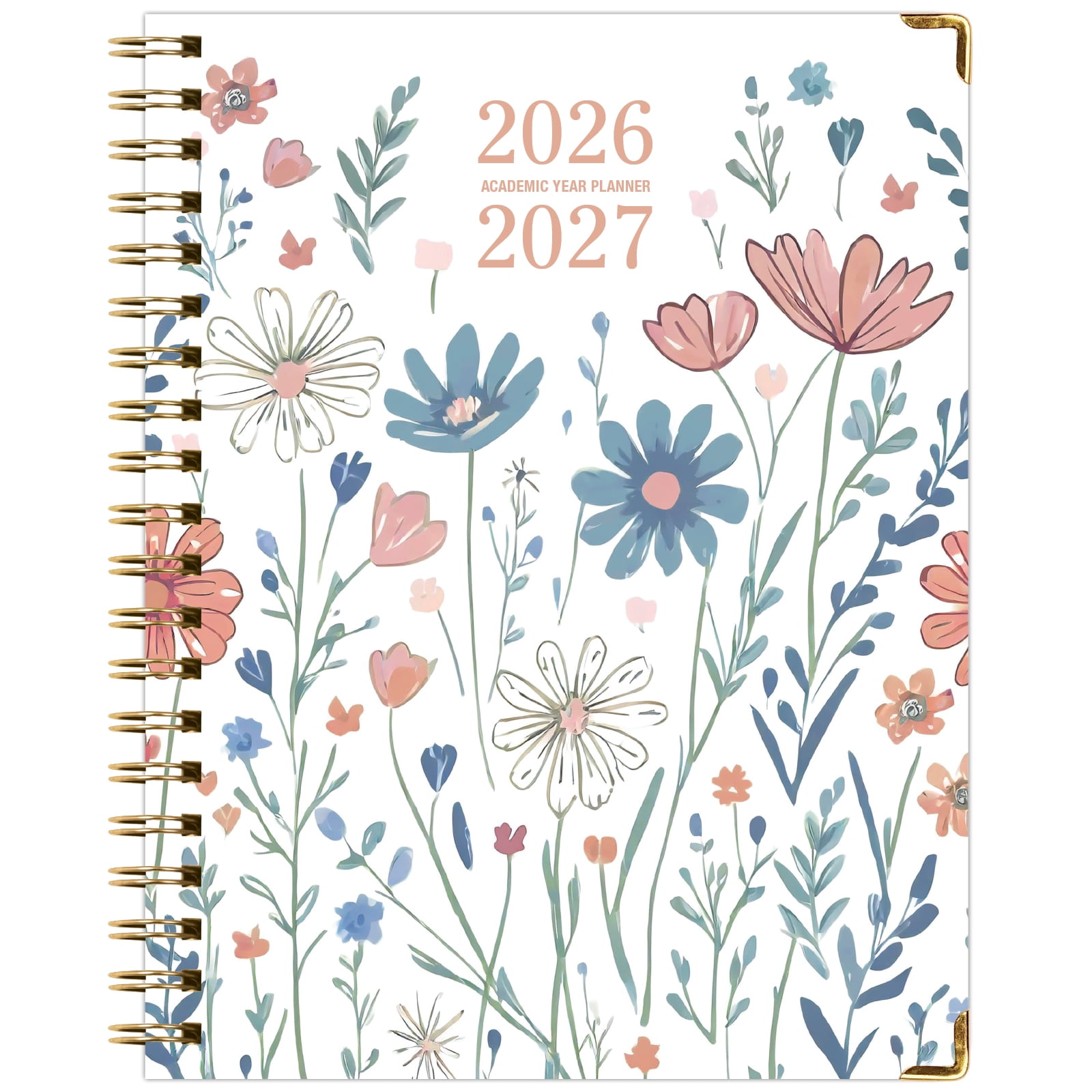 Excello Brands Hardcover AY 2026-2027 Fashion Planner - 8.5"x11" (Colorful Botanicals)