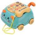 thumbnail image 3 of Baby Mobile Car Phone, Practical Durable Chinese And English Bilingual 16 Functions Phone Car Educational Toy  For Toy For Simulation Cat Phone Pink,Green, 3 of 8