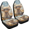 thumbnail image 2 of Yuyamidu Highland Cow Car Seats Covers 2 PCS Cute Vehicle Seat Protective Covers Fit Most Cars, SUV, Sedan, Van Washable Cushion Trim Covers, 2 of 6