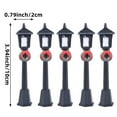 thumbnail image 2 of BKER Christmas Mini Street Light Models, 5 Pcs Mini Street Lamp Dollhouse Streetlight Models, 10cm Miniature Christmas Village Pathway Lantern Post for DIY Micro Landscape Fairy Garden Accessories, 2 of 5