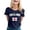 Navy, variant on Womens England Graphic Crewneck T Shirt Minimalist Flag Print National Pride Football Fan Match Day Casual Short Sleeve Tops