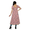 thumbnail image 4 of Moomaya Printed Front Slit Dresses For Women Short Sleeve Kurti Summer Wear, 4 of 6