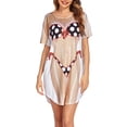 thumbnail image 3 of Ekouaer Women Bikini Body Shirt Lady's Plus Size Bikini Tshirt Funny Bathing Suit, 3 of 5