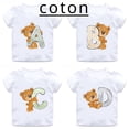 thumbnail image 2 of Bonita camiseta de algodón con estampado de letras y nombre de oso para niños, divertida camiseta informal de verano de manga corta para niños, camisetas para niños, ropa para niñas, 2 of 5