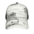 thumbnail image 3 of Lsque Summer Vacation Scene With Camping Van Printed Trucker Hat - Baseball Cap for Men Women - Breathable Mesh Side, Adjustable Fit - for Casual Wear, 3 of 7