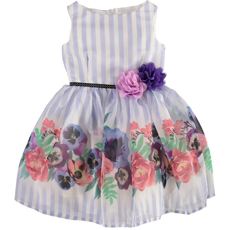 Pastourelle By Pippa Julie Girls 4 6X Floral Print Dress Purple 5 Walmart