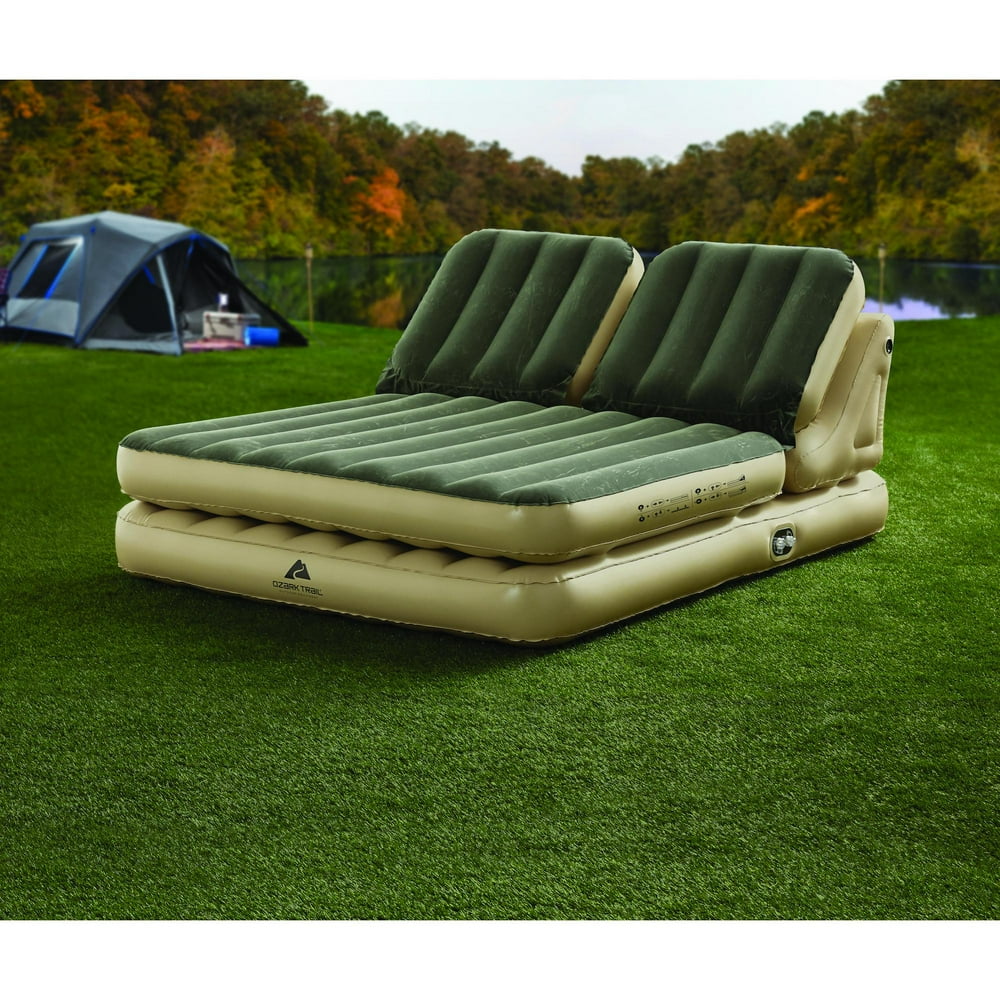 Ozark Trail Adjustable Dual Headrest Airbed Queen Size w/ Builtin