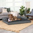 thumbnail image 4 of FurHaven Pet Products Plush & Decor Orthopedic Comfy Couch Pet Bed for Dogs & Cats - Diamond Gray, Jumbo Plus, 4 of 13