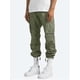 thumbnail image 1 of Green 3XL Hombres Ropa de trabajo cómoda Algodón Lino Multibolsillos Casual Suelto Baggy Pantalones largos tipo cargo, 1 of 4