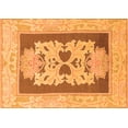 thumbnail image 1 of Ahgly Company Indoor Rectangle Abstract Orange Modern Area Rugs, 2' x 4', 1 of 4