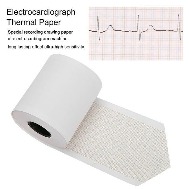 10 Pcs Papier Thermique pour Électrocardiographe Papier de Dessin pour Machine d'Impression Électrocardiographe Papier pour Imprimante Thermique Rouleaux de Papier Thermique
