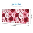 thumbnail image 3 of Pofeuu Rose Print Desk Mat for Keyboard and Mouse，Computer Desk Matt for Desktop，Large Mouse Pad for Desk，Desk Pads on Top of Desks 12x31.5in, 3 of 8