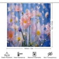 thumbnail image 2 of Watercolor Wildflowers Bathroom Sets with Shower Curtain And Rugs, Incl with 12 Hooks，Toilet Lid Oval Rug, 2 of 8