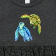 thumbnail image 4 of Inktastic Sea Turtles Swimming Together Girls Baby Dress, 4 of 5