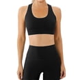 thumbnail image 1 of Women Ladies Solid Color Sports Running Bra Underwear Casual Seamless Fitness Bras Crop Tops, 1 of 4