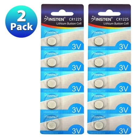 Insten CR1225 3V Lithium Batteries Coin Button Cell Watch Battery (Pack of 10)