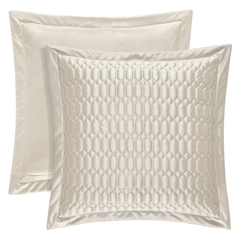 Five Queens Court Saranda Satin Quilted Euro Pillow Sham