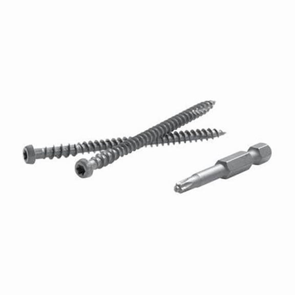 FastenMaster TrapEase No. 20 x 2-1/2 in. L Torx Ttap Star Head Zinc-Plated Composite Deck Screws