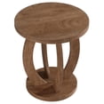 thumbnail image 2 of Yardi Yarda End Table, Round Side Table with Storage, Farmhouse Nightstand Bedside Accent Furniture, Side Tables for Living Room, Rustic Brown, 2 of 5