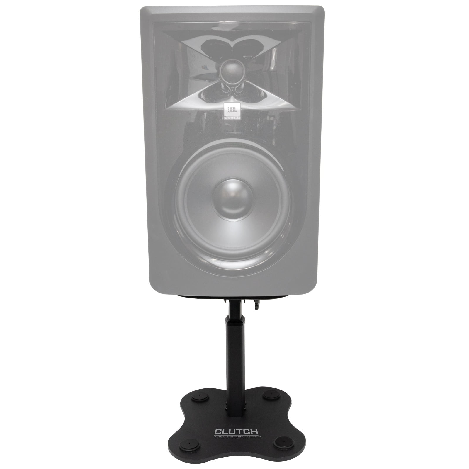 Clutch CL-DMS250 Mighty Series Desktop Studio Monitor Speaker Stands with  Yellow Pad Trim Kit Package