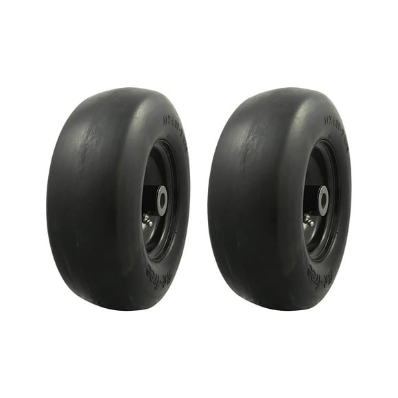 MARASTAR 00232-2pk 11 x 4.00-5 inch Flat Free Tire for Lawn Mower, Set of 2
