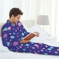 thumbnail image 6 of Kdxio Space Men’s Pajama Set Pajamas For Men 2 Piece PJ Set with Men Pajama Pants and Long Sleeve T-Shirt Lounge Set-XX-Large, 6 of 7