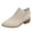 Beige, variant on Women's Ankle Booties V Cut Short Boots Fashion Casual Back Zipper Western Boots Comfortable Low Heel Work Walking Booties for Spring Fall AG 6