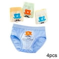 thumbnail image 2 of Esaierr Kids Baby Boys Soft Cotton Underwear 2-16Y Little Boys Cotton Briefs 2-16Y Teen Toddler Shark Undies Cartoon Panties(Pack of 4), 2 of 7