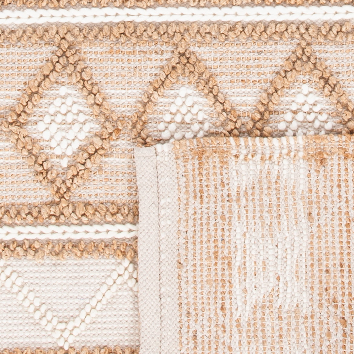 SAFAVIEH Natural Fiber Gerald Striped Runner Rug, Beige/Ivory, 2'6" x 10'