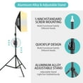thumbnail image 6 of SULIVES Photography Lighting Softboxes Kit with 8.5 x 10ft Backdrop Stands, 5 Tripod Stands Lighting Soft Box with 3 Colorbackground Screen, 6 of 7