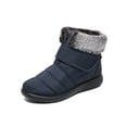 thumbnail image 3 of Fangasis Womens Winter Boot Breathable Snow Boots Faux Fur Warm Booties Walking Casual Ankle Bootie Blue 6, 3 of 7