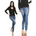 thumbnail image 2 of SAYFUT Womens Stretchy Skinny Jeggings Printed Wrinkle Denim Jeans Leggings Pencil Pants, 2 of 3