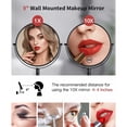 thumbnail image 3 of Indulge In Luxury With Our Wall Mounted Makeup Mirror, Double Sided For Broad And Detailed Views, 1X/10X Magnification, 360 Degree Swivel, High Definition Mirror, Stainless Steel,, 3 of 6